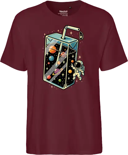 Weltraumsaft - Astronaut, Saft, Sommer, lustig, Essen, Weltraum, Universum, Kosmos, Astronomie, trippig, abstrakt, ästhetisch, Illustration, Planeten, Mond, cool, lm2kone - Fairtrade T-Shirt