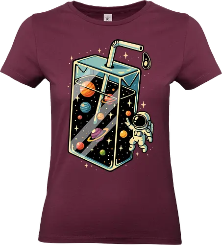 Weltraumsaft - Astronaut, Saft, Sommer, lustig, Essen, Weltraum, Universum, Kosmos, Astronomie, trippig, abstrakt, ästhetisch, Illustration, Planeten, Mond, cool, lm2kone - Standard T-Shirt (Frauen)