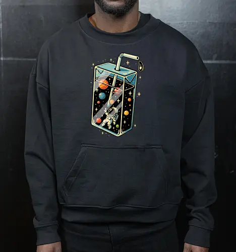 Astronaut im Weltraumsaft