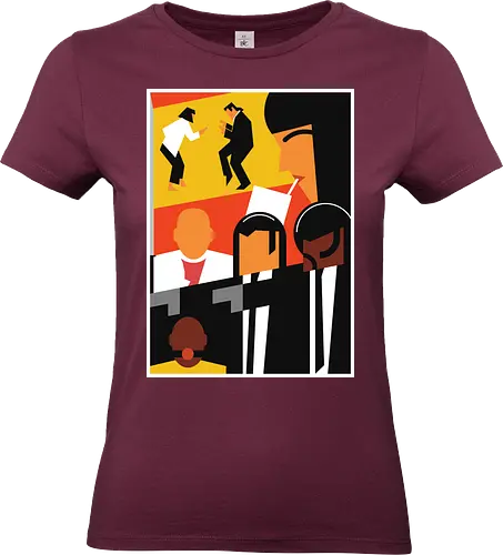 Epic Pulp  - Retro, 90s, ezekiel, geek, john travolta, nostalgia, samuel l jackson, tarantino, uma thurman, vincent vega, vintage, winnfield, movie - Standard T-Shirt (Frauen)