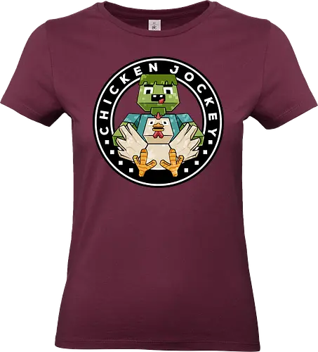 chicken cube lover  - chickenjockey, cube, pixel, 3d, sticker, zombie, angry, bird, love, cartoon, kids, child, game, play, playground - Standard T-Shirt (Frauen)
