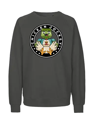 chicken cube lover  - chickenjockey, cube, pixel, 3d, sticker, zombie, angry, bird, love, cartoon, kids, child, game, play, playground - Fairtrade Sweatshirt