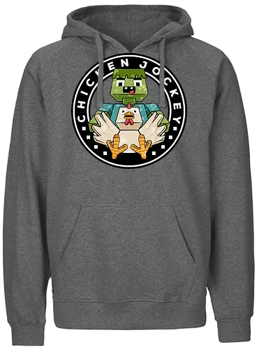 chicken cube lover  - chickenjockey, cube, pixel, 3d, sticker, zombie, angry, bird, love, cartoon, kids, child, game, play, playground - Fairtrade Hoodie