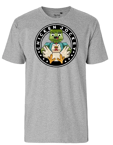 chicken cube lover  - chickenjockey, cube, pixel, 3d, sticker, zombie, angry, bird, love, cartoon, kids, child, game, play, playground - Fairtrade T-Shirt