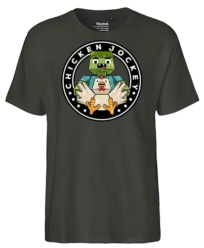 chicken cube lover  - chickenjockey, cube, pixel, 3d, sticker, zombie, angry, bird, love, cartoon, kids, child, game, play, playground - Fairtrade T-Shirt