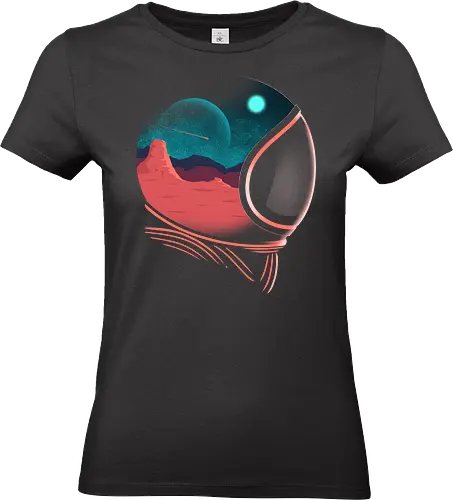 Space Adventure  - space, astronaut, astronomy, galaxy, mars, moon, outerspace, planets, rbrow, rocket, sci fi, science, spaceship, sun, universe - Standard T-Shirt (Frauen)