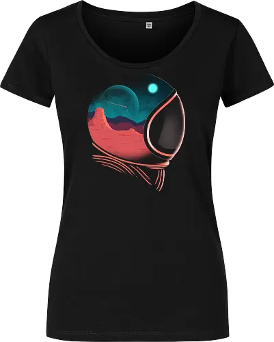 Space Adventure  - space, astronaut, astronomy, galaxy, mars, moon, outerspace, planets, rbrow, rocket, sci fi, science, spaceship, sun, universe - Damen T-Shirt