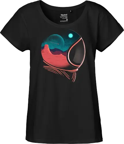 Space Adventure  - space, astronaut, astronomy, galaxy, mars, moon, outerspace, planets, rbrow, rocket, sci fi, science, spaceship, sun, universe - Fairtrade Girl Shirt