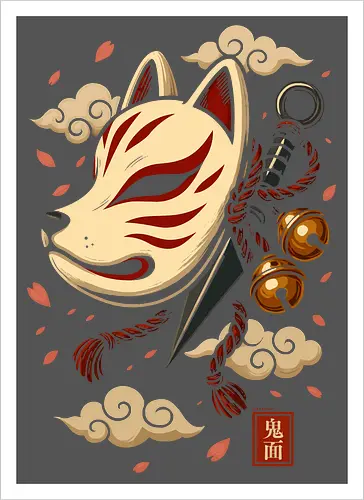 Verzauberte Kitsune-Maske