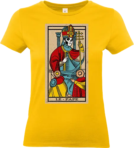 Le Pape Emeritus Tarot Card - ghost, clergy, dark, goth, halloween, heavy metal, macabre, metal, music, papa, satanic, swedish, tarot, tarot card, rock band - Standard T-Shirt (Frauen)