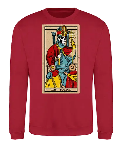 Le Pape Emeritus Tarot Card - ghost, clergy, dark, goth, halloween, heavy metal, macabre, metal, music, papa, satanic, swedish, tarot, tarot card, rock band - Sweatshirt