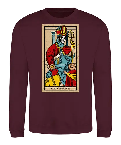 Le Pape Emeritus Tarot Card - ghost, clergy, dark, goth, halloween, heavy metal, macabre, metal, music, papa, satanic, swedish, tarot, tarot card, rock band - Sweatshirt