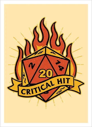 RPG Fire Dice Tattoo 