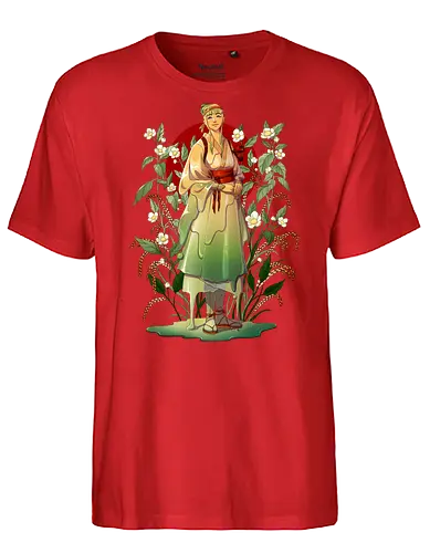 Genmaicha - Roasted Rice Tea - tee, genmaicha, grüner tee, grüntee, slime girl, character - Fairtrade T-Shirt