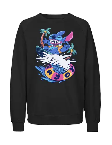 enjoy your wave - alien, coffee, aloha, monster, experiment, music, floral, ornament, flower, surfer, vintage, movie, cartoon, kids, drawing, wave, vacation, holiday - Fairtrade Sweatshirt