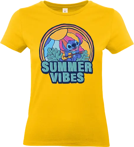 alien summer vibes - alien, coffee, aloha, monster, experiment, music, floral, ornament, flower, surfer, vintage, movie, cartoon, kids, drawing, wave, vacation, holiday - Standard T-Shirt (Frauen)