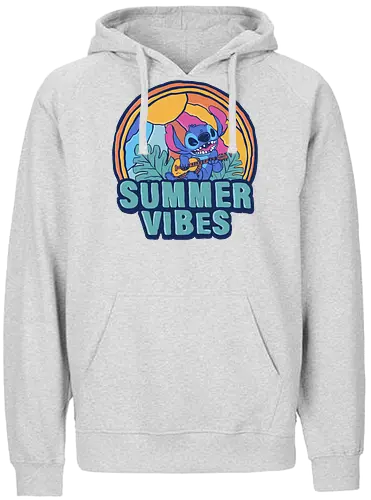 alien summer vibes - alien, coffee, aloha, monster, experiment, music, floral, ornament, flower, surfer, vintage, movie, cartoon, kids, drawing, wave, vacation, holiday - Fairtrade Hoodie