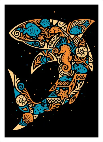 Tropical Shark Mosaic