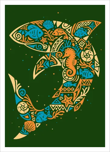 Tropical Shark Mosaic