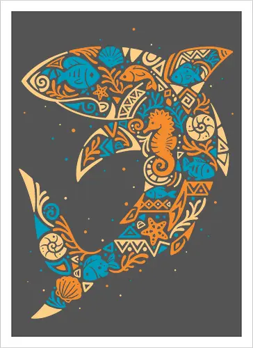 Tropical Shark Mosaic