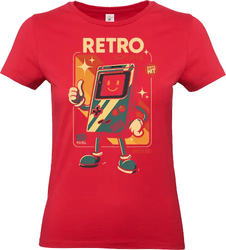 Retro Gaming Vibes - 80er, Ästhetik, cool, Arcade, lustig, Gaming, Geek, Illustration, Old School, Retro, Retro-Gaming, Videospiele, lm2kone - Standard T-Shirt (Frauen)