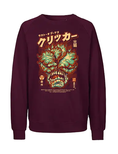 Click Click Madafaka - cute, tv series, clicker, chibi, cartoon, gamer, japanese, retro, comic, zombie, horror, infected, fungi, apocalypse, mushroom, fungus, vintage japan, gaming, pop art, ellie, joel, Last, tlou - Fairtrade Sweatshirt