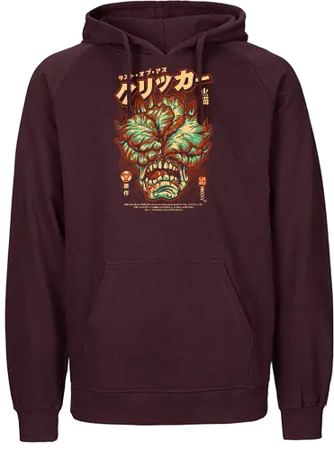 Click Click Madafaka - cute, tv series, clicker, chibi, cartoon, gamer, japanese, retro, comic, zombie, horror, infected, fungi, apocalypse, mushroom, fungus, vintage japan, gaming, pop art, ellie, joel, Last, tlou - Fairtrade Hoodie
