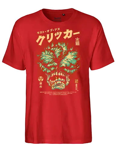 Click Click Madafaka - cute, tv series, clicker, chibi, cartoon, gamer, japanese, retro, comic, zombie, horror, infected, fungi, apocalypse, mushroom, fungus, vintage japan, gaming, pop art, ellie, joel, Last, tlou - Fairtrade T-Shirt