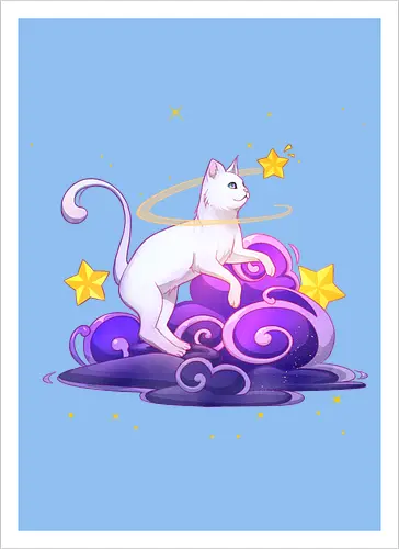 Katze auf Wolken 1