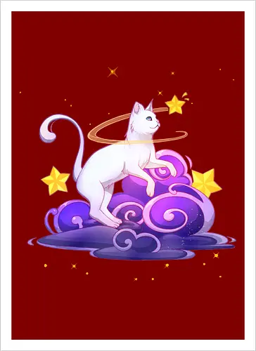 Katze auf Wolken 1