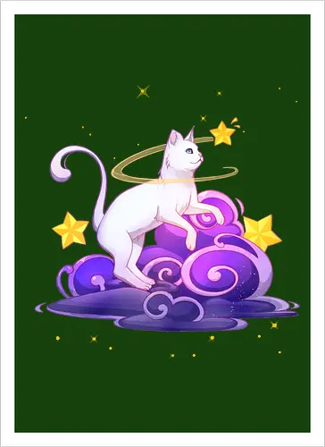 Katze auf Wolken 1