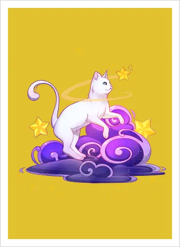 Katze auf Wolken 1