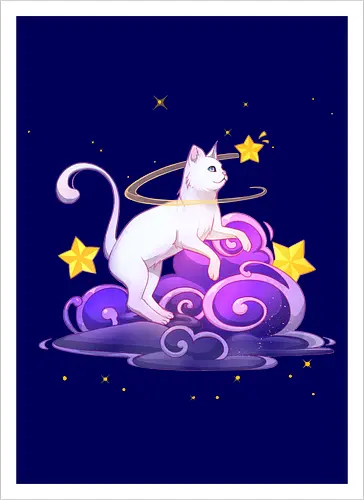 Katze auf Wolken 1