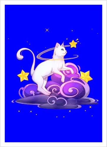Katze auf Wolken 1