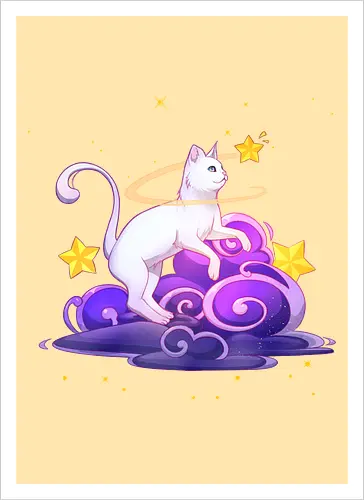 Katze auf Wolken 1