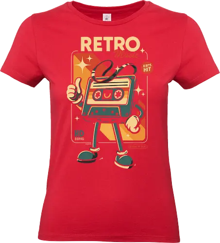 Retro Music Vibes - Mixtapes - lm2kone, 80er, 80er, Ästhetik, Klassische Musik, Cool, Geek, Illustration, Mixtape, Mixtapes, Musik, nostalgisch, Old School, Retro, Retro-Musik - Standard T-Shirt (Frauen)