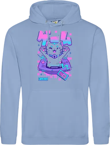 Game Cat Advance - cat, games, animals, anime, japanese, japan, cat lover, neko, funny, meow, cute, console, videogame - Standard Hoodie