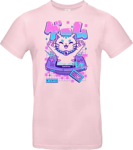Game Cat Advance - cat, games, animals, anime, japanese, japan, cat lover, neko, funny, meow, cute, console, videogame - Standard T-Shirt