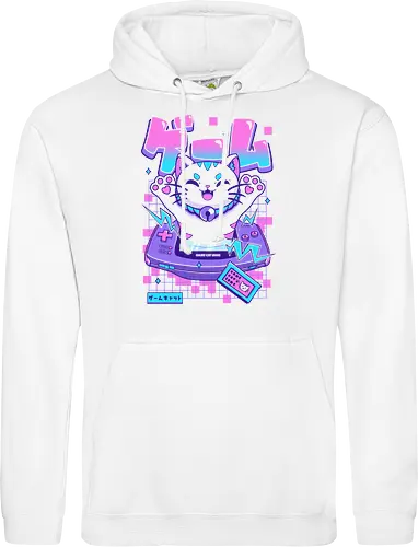 Game Cat Advance - cat, games, animals, anime, japanese, japan, cat lover, neko, funny, meow, cute, console, videogame - Standard Hoodie