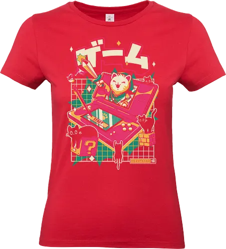 Meowtendo DS - cat, games, animals, anime, japanese, japan, cat lover, neko, cute, console, funny, kawaii, videogame, kitty, adventure - Standard T-Shirt (Frauen)