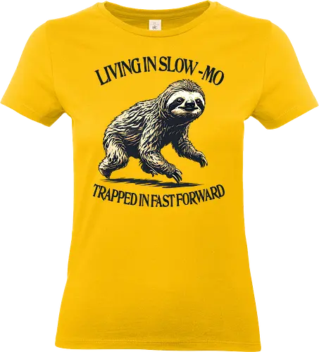 Slow or Fast - sloth, slow, slow living, fast forward, procrastinate, lazy, busy, sarcastic, humor, mental health matters - Standard T-Shirt (Frauen)