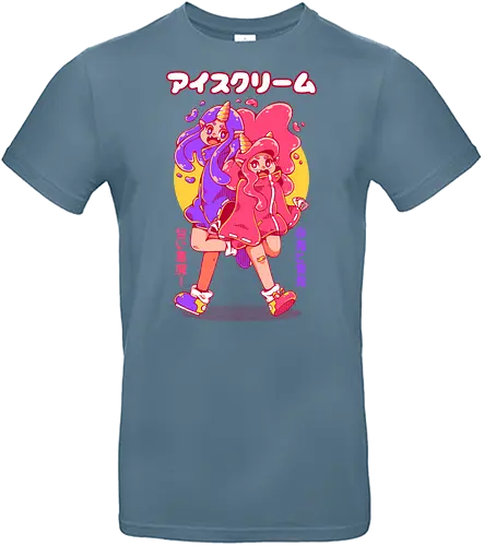 ICE CREAM ONI - ice cream, cute, oni, japan, japanese, kawaii, pink, fantasy, demon - Standard T-Shirt