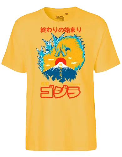 KING OF MONSTERS - kaiju, japan, japanese, Kaiju, Kaiju, king of monsters, mount fuji, monster - Fairtrade T-Shirt