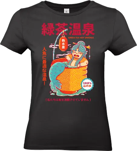 GREEN TEA MERMAID - mermaid, tea, green tea, japan, japanese, fantasy, cute, kawaii, relax - Standard T-Shirt (Frauen)