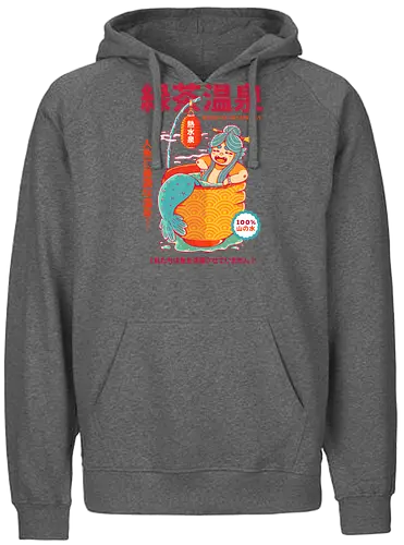 GREEN TEA MERMAID - mermaid, tea, green tea, japan, japanese, fantasy, cute, kawaii, relax - Fairtrade Hoodie