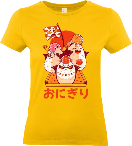 ONIGIRI GANG - onigiri, japan, japanese food, kawaii, cute, gang, funny, joke, rice, rice ball - Standard T-Shirt (Frauen)