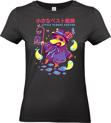 LITTLE PLAGUE DOCTOR - plague, plague doctor, halloween, crow, cute, kawaii, fantasy, ghosts - Standard T-Shirt (Frauen)