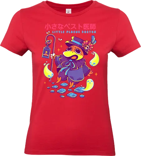 LITTLE PLAGUE DOCTOR - plague, plague doctor, halloween, crow, cute, kawaii, fantasy, ghosts - Standard T-Shirt (Frauen)