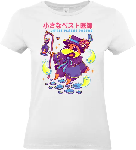 LITTLE PLAGUE DOCTOR - plague, plague doctor, halloween, crow, cute, kawaii, fantasy, ghosts - Standard T-Shirt (Frauen)