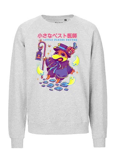 LITTLE PLAGUE DOCTOR - plague, plague doctor, halloween, crow, cute, kawaii, fantasy, ghosts - Fairtrade Sweatshirt